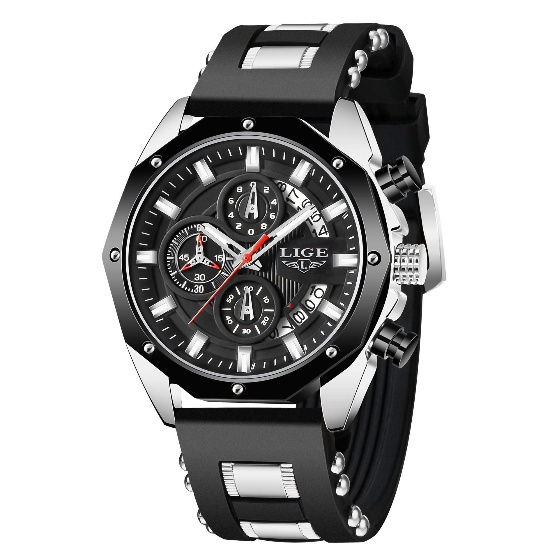 Nautica Black Silver#Color_Black Silver