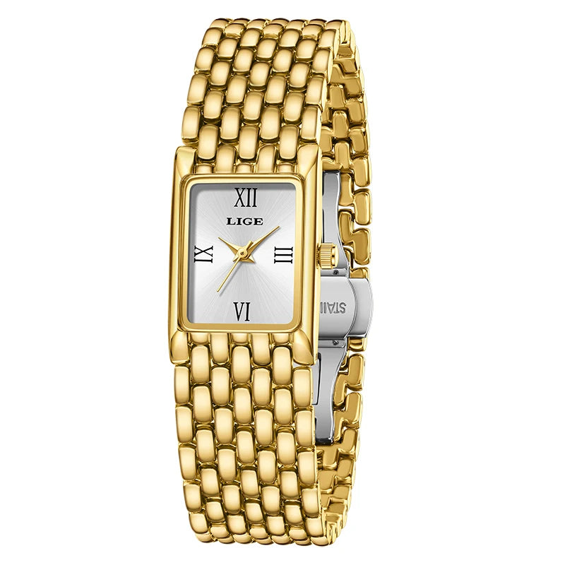 LIGE Elegance Gold Silver#Color_Gold Silver